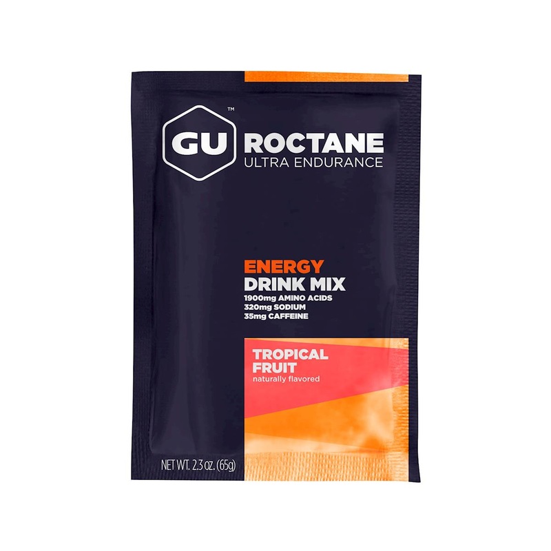 GU Roctane Energy Drink Mix (Tropical Fruit w/Caffeine) (10 | 2.3oz Packets)