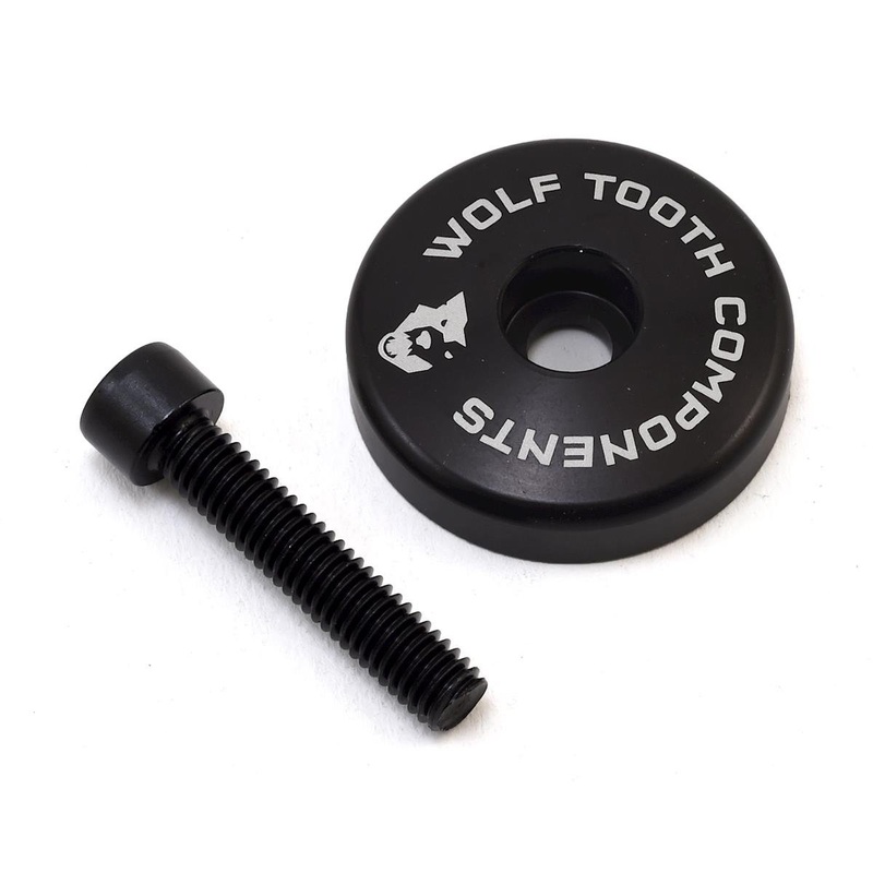 Wolf Tooth Components Ultralight Stem Cap w/ Integrated Spacer (Black) (5mm)