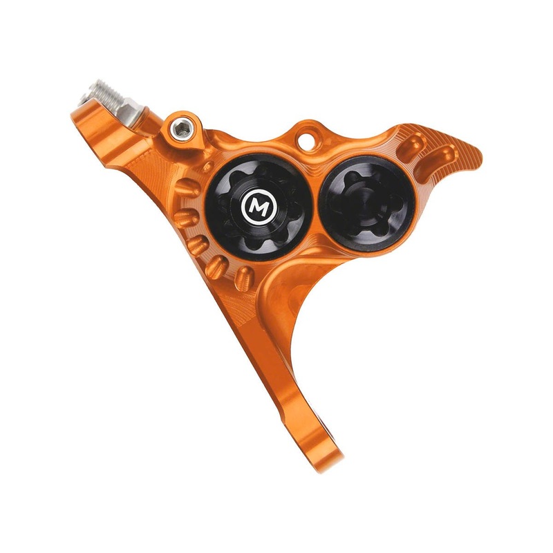 Hope RX4  Road/Gravel Disc Brake Caliper (Orange) (Hydraulic) (Front) (Front Flat DM  20) (Mineral Oil)