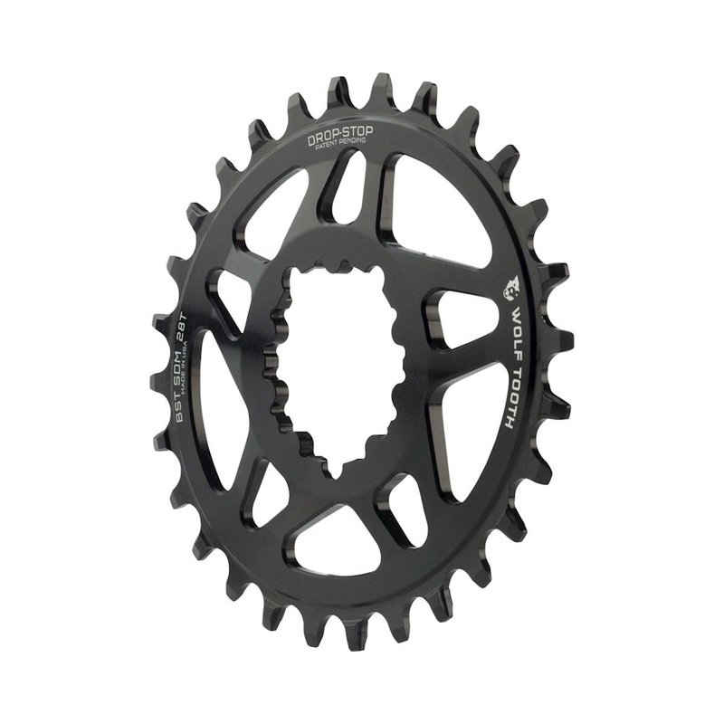 Wolf Tooth Components SRAM Direct Mount Elliptical Chainring (Black) (Drop-Stop A) (Single) (3mm Offset/Boost) (28T)