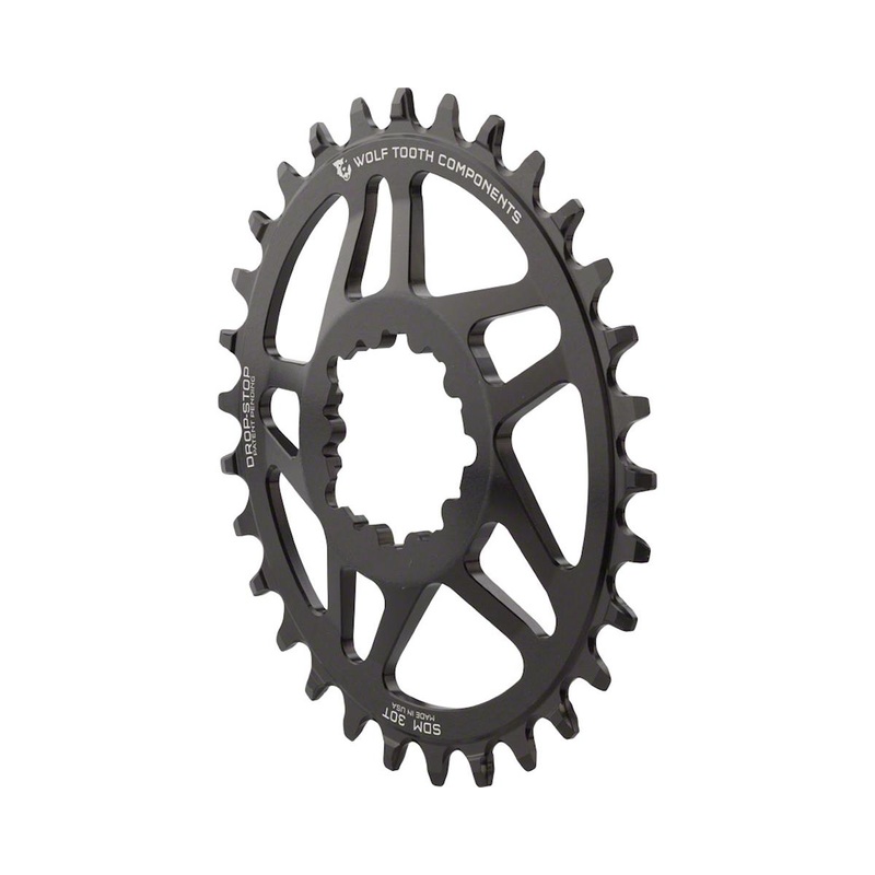 Wolf Tooth Components SRAM Direct Mount Elliptical Chainring (Black) (Drop-Stop A) (Single) (6mm Offset) (34T)