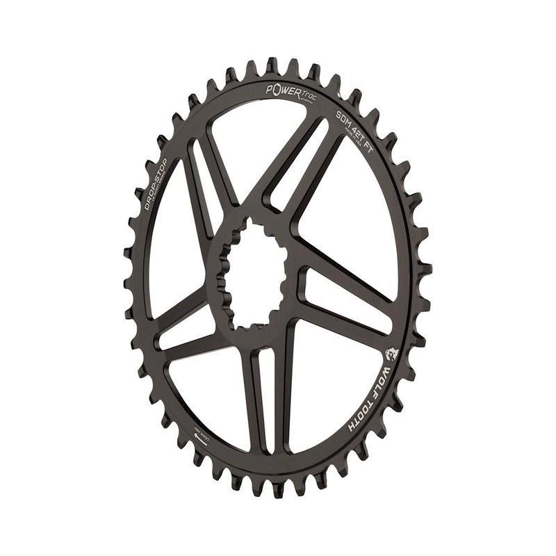 Wolf Tooth Components SRAM Direct Mount Elliptical Chainring (Black) (Drop-Stop B) (Single) (6mm Offset) (38T)