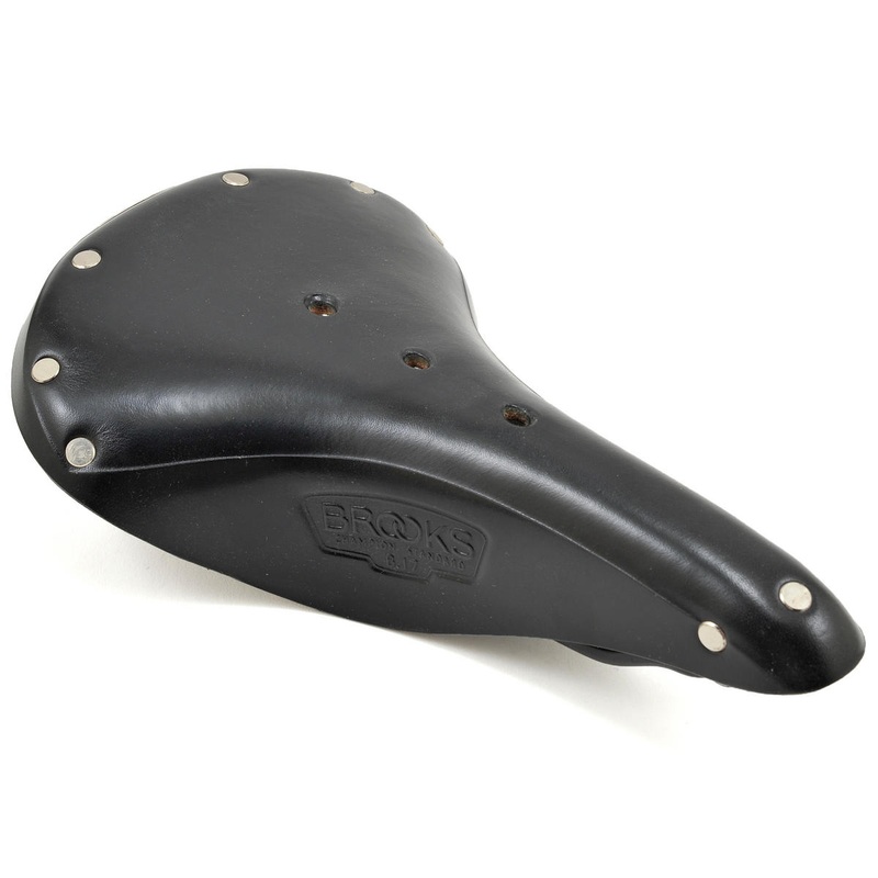 Brooks B17 Saddle (Black) (Black Steel Rails) (170mm)