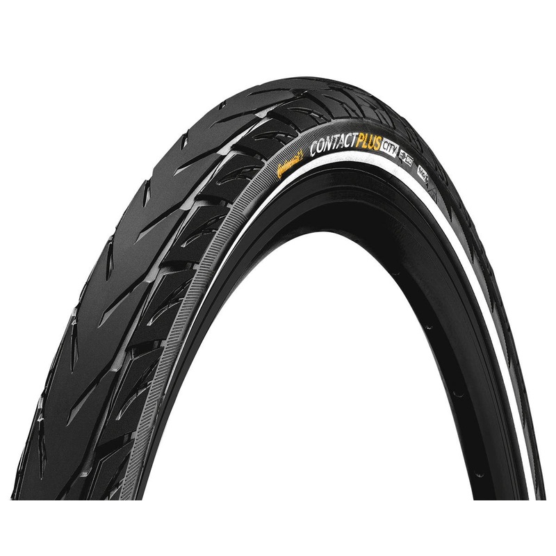 Continental Contact Plus City Tire (Black/Reflex) (26″) (2.2″) (Wire Bead) (SafetyPlus Breaker) (E50)