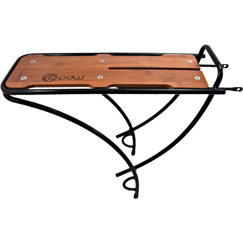 Portland Design Works Payload Rear Rack w/ Bamboo Deck (Brown/Black) (Steel)