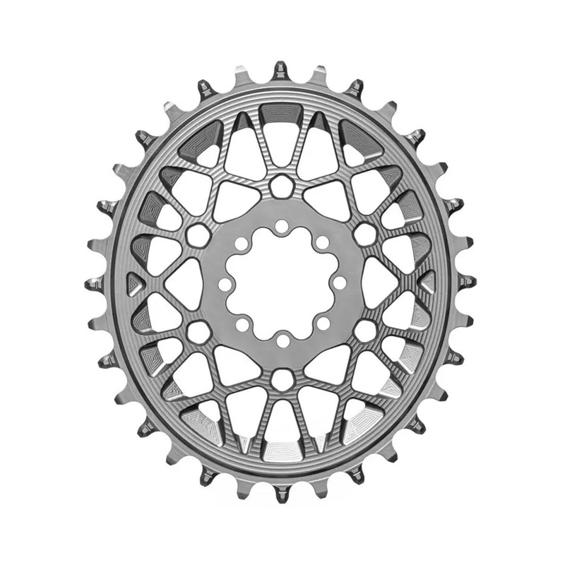 Absolute Black SRAM T-Type Oval 8-Blot Direct Mount Chainring (Titanium Grey) (Single) (30T) (3mm Offset/Boost)