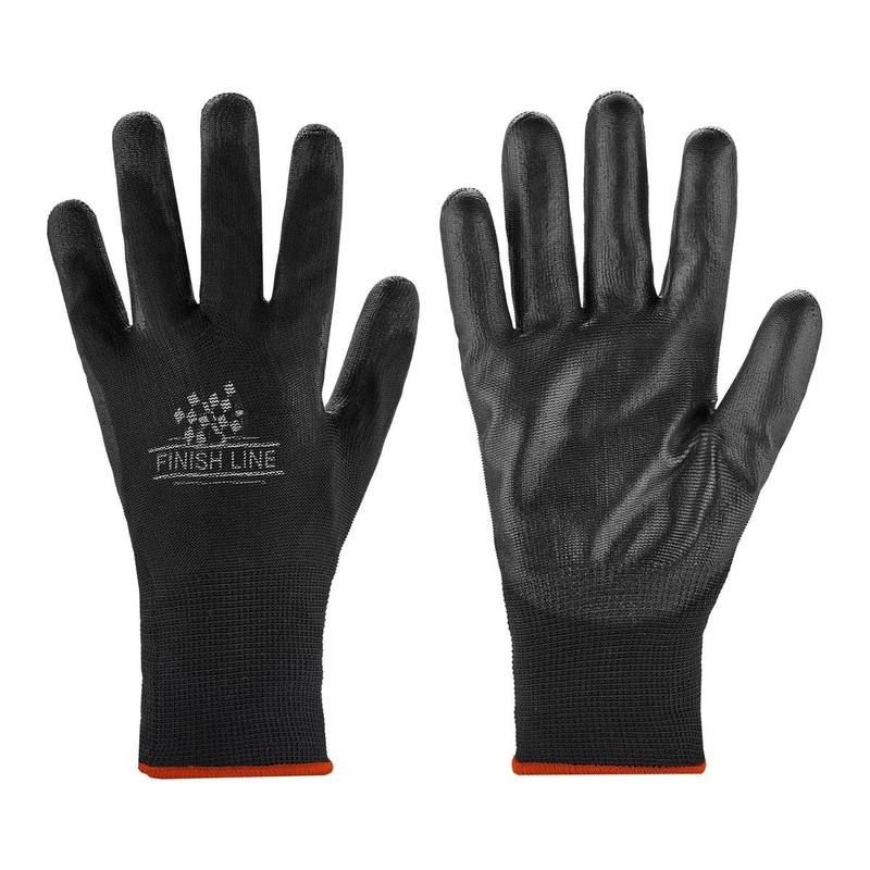 Finish Line Mechanic’s Grip Gloves (Black) (S/M)