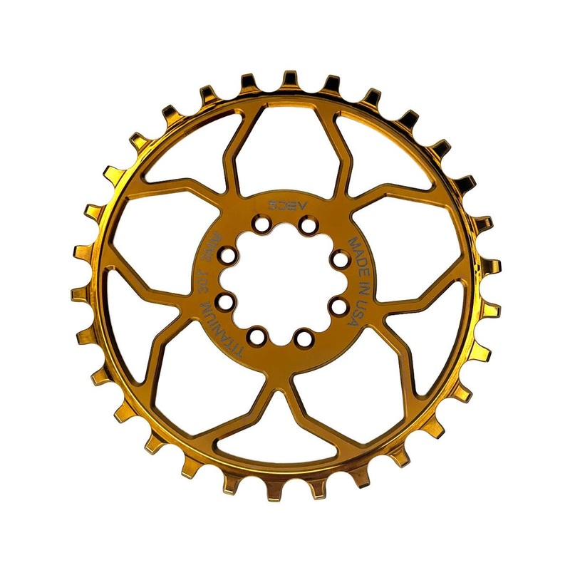 5Dev Titanium 8-Bolt Chainring (Bronze) (3mm Offset) (30T)
