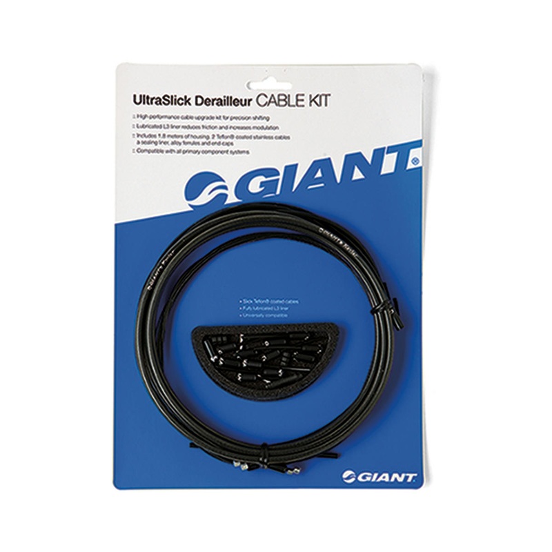 Giant UltraSlick Derailleur Cable & Housing Kit (Black)