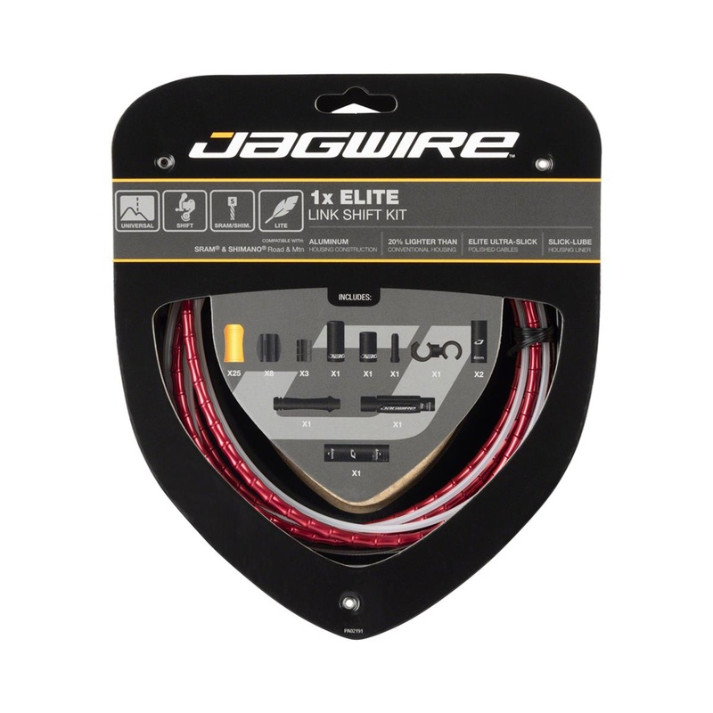 Jagwire 1x Elite Link Shift Cable Kit (Red) (For SRAM/Shimano) (w/Polished Ultra-Slick Cable)