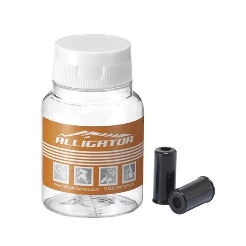 Alligator Brass Brake Ferrules (Black) (100)