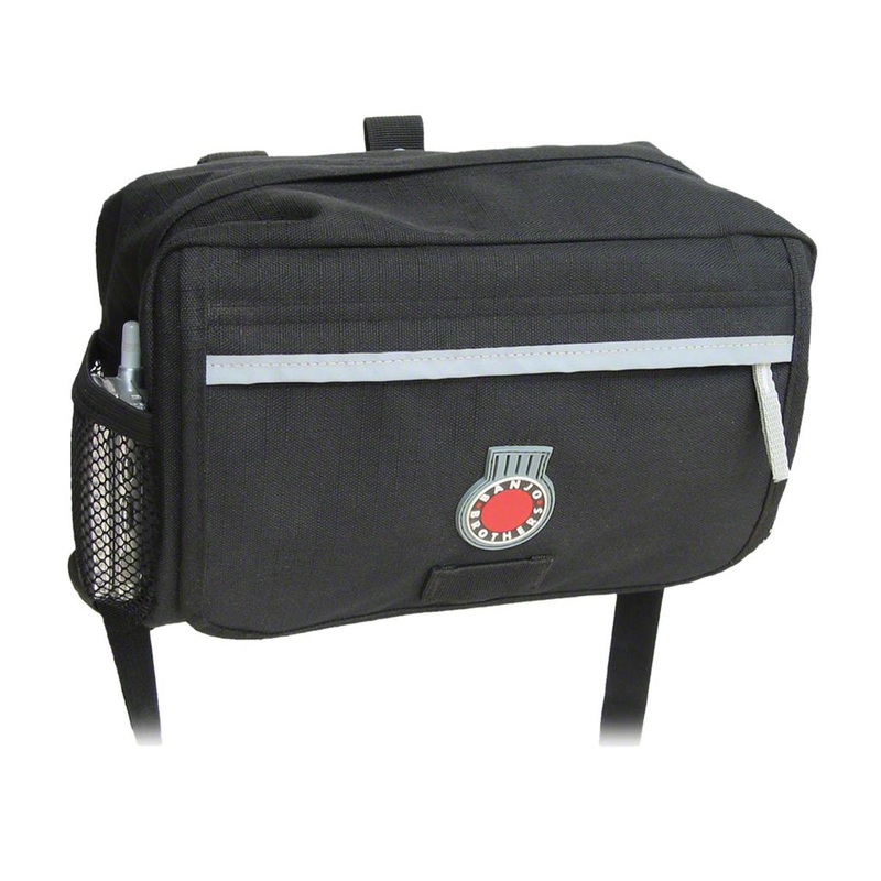 Banjo Brothers Handlebar Bag (Black) (Medium) (4.5 L)