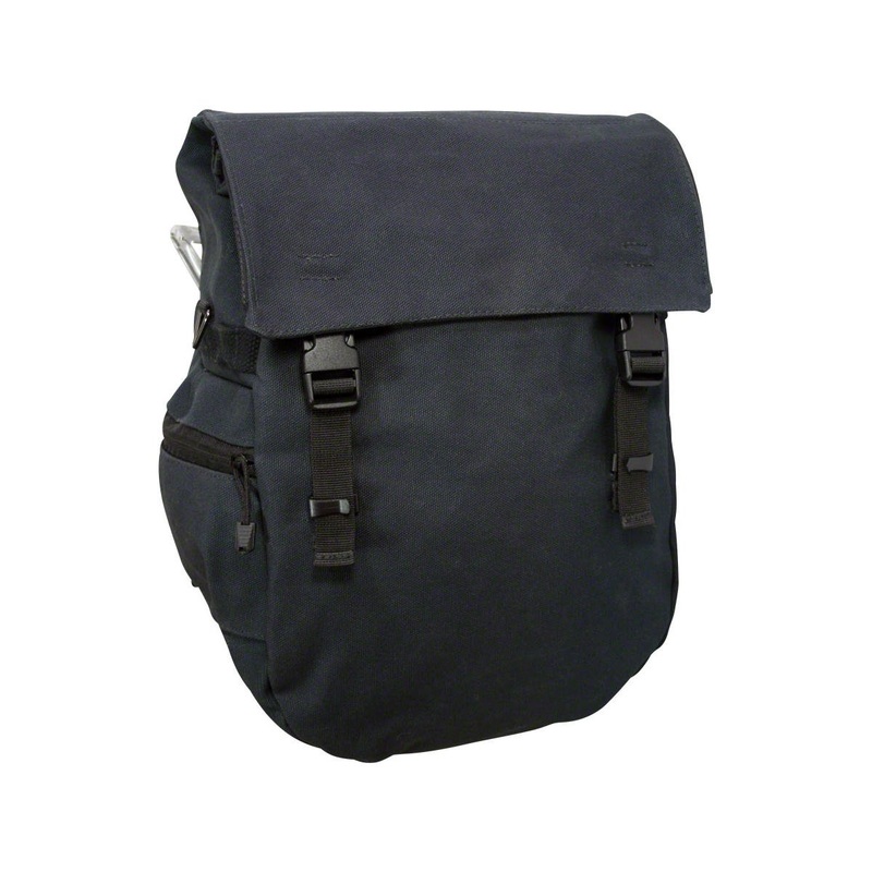 Banjo Brothers Minnehaha Waterproof Canvas Pannier (Black) (18L)