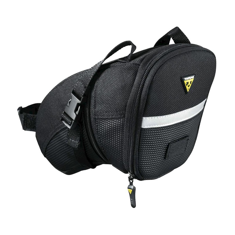 Topeak Aero Wedge Saddle Bags (Black) (w/ Strap) (L)