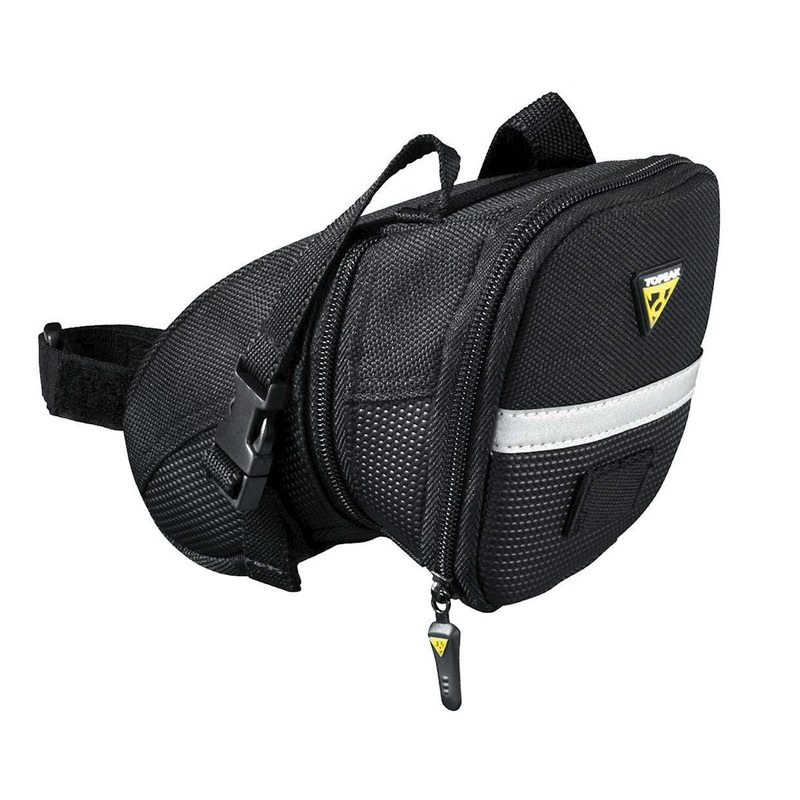 Topeak Aero Wedge Saddle Bags (Black) (w/ Strap) (M)